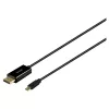 Kabelis SAVIO CL-207 USB-C uz DisplayPort 2,0 m, DisplayPort 1.2 atbalsts