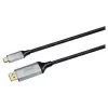 USB-C uz DisplayPort kabelis SAVIO CL-208 (DisplayPort 1.2, 2 m)