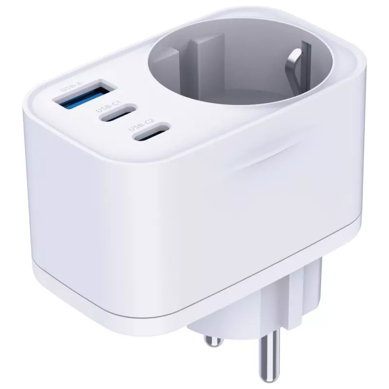 3MK Comfort Charger GaN 30W balts – USB strāvas adapteris, 30W GaN jauda