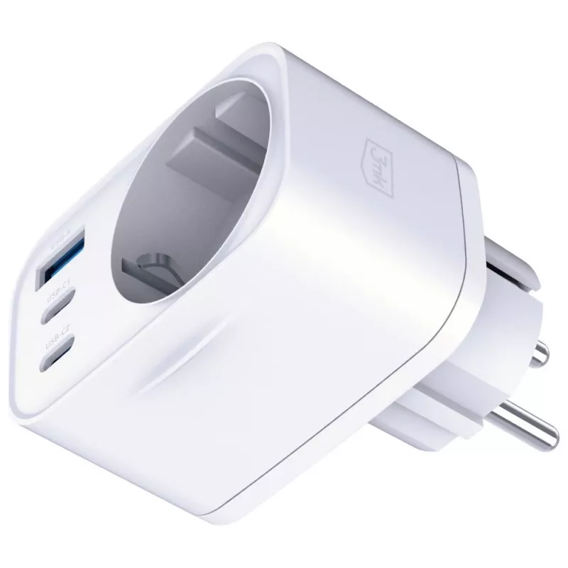 3MK Comfort Charger GaN 30W balts – USB strāvas adapteris, 30W GaN jauda