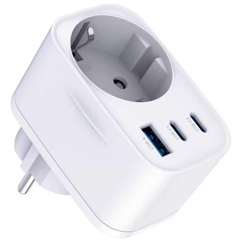 3MK Comfort Charger GaN 30W balts – USB strāvas adapteris, 30W GaN jauda