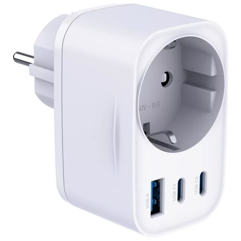 3MK Comfort Charger GaN 30W balts – USB strāvas adapteris, 30W GaN jauda