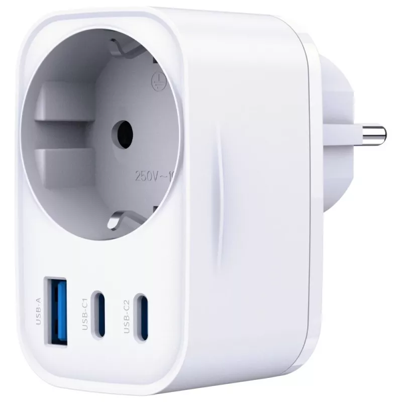 3MK Comfort Charger GaN 30W balts – USB strāvas adapteris, 30W GaN jauda