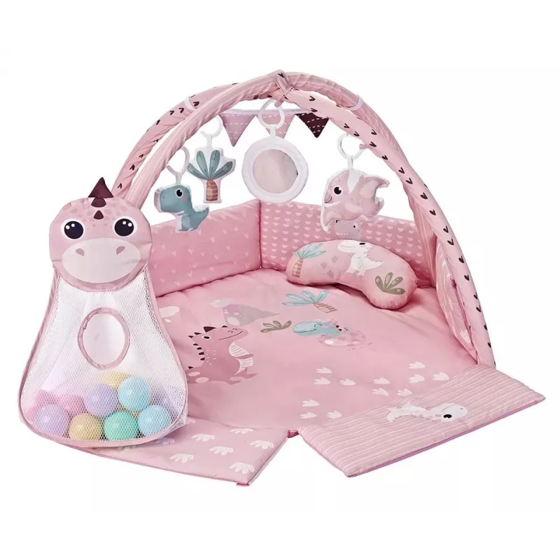 Izglītojošs rotaļu paklājs Dino Pink TinyMini rozā
