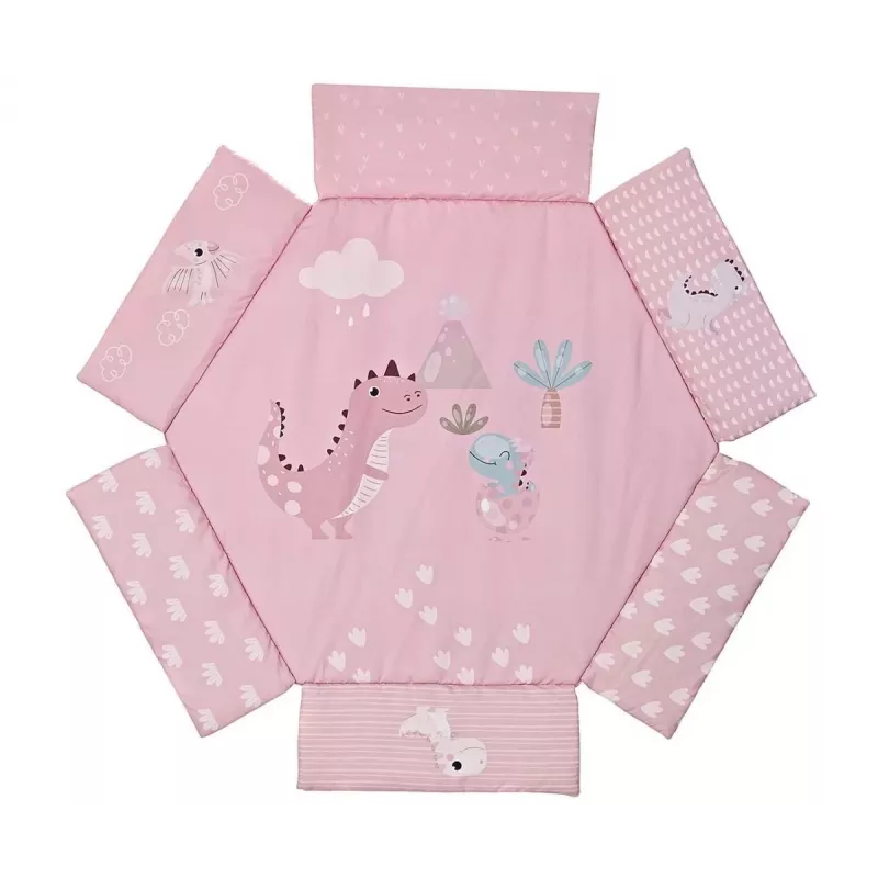 Izglītojošs rotaļu paklājs Dino Pink TinyMini rozā