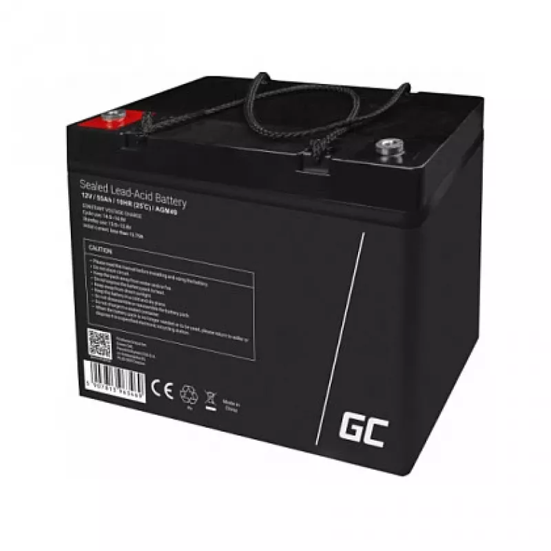 AGM akumulators zaļa Cell AGM49 55 Ah 12 V jūras un atpūtas lietošanai