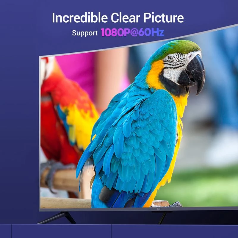 Kabelis DP uz HDMI 2M/MELNS Hadbh Vention
