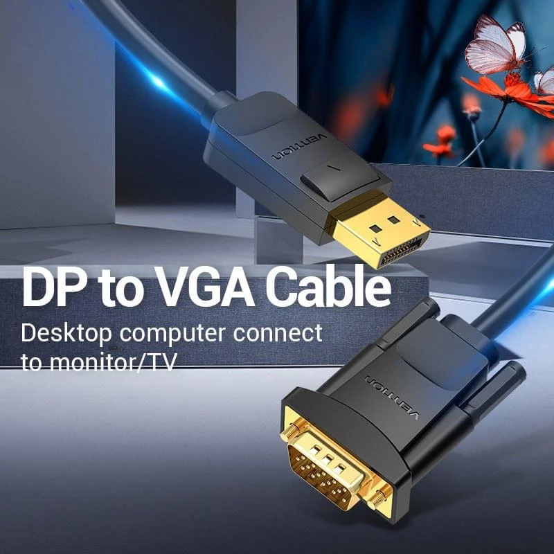 Kabelis DP uz VGA 2M/MELNS Hblbh Vention