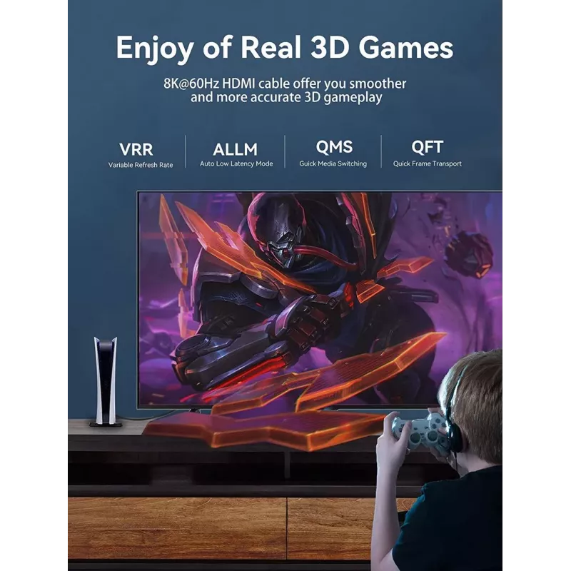 HDMI kabelis 8K/10M Melns Aanbl Vention