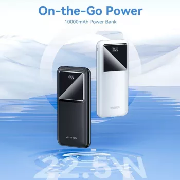 Power Bank USB 10000MAH 22.5W/Melns FHKB0 Vention