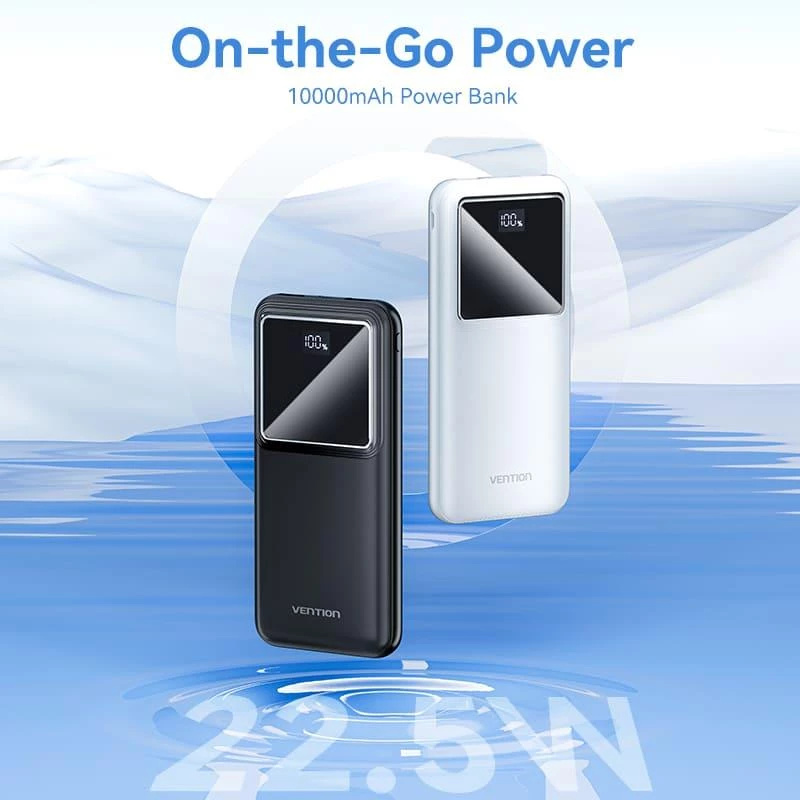 Power Bank USB 10000MAH 22.5W/Melns FHKB0 Vention