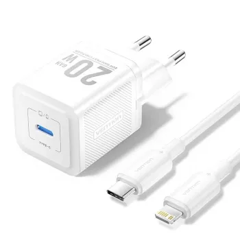 Mobilais lādētājs sienai USB-C/20W TZ-FEPW0-EU-02 Vention