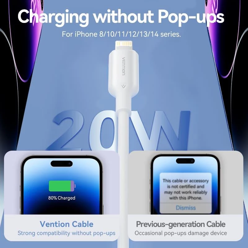 Mobilais lādētājs sienai USB-C/20W TZ-FEPW0-EU-02 Vention