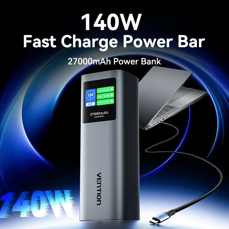 Ārējais akumulators USB 27000MAH 140W/FKEH0 Vention