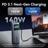 Ārējais akumulators USB 27000MAH 140W/FKEH0 Vention