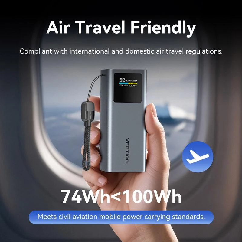 Ārējais akumulators USB 20000MAH 100W/FKCH0 Vention