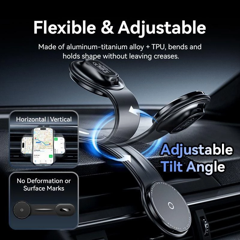 Mobilo ierīču auto lādētājs MAGNETIC/WRL Melns KSJB0 Vention