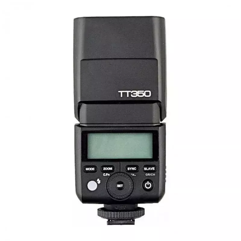 Kompakta zibspuldze Godox TT350P, 2,2 s uzlādes laiks, AA baterijas