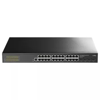 Pārvaldāms L2 Gigabit Ethernet komutators Cudy GS2008S2 ar 8 RJ-45 10/100/1000 portiem un 2 SFP, 1U montāža statnē, melns