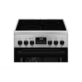 Brīvi stāvoša plīts Electrolux LKR540266X — 4 degļu keramiskā virsma, elektriskā krāsns 57 l, nerūsējošais tērauds, enerģijas klase A, 50 cm