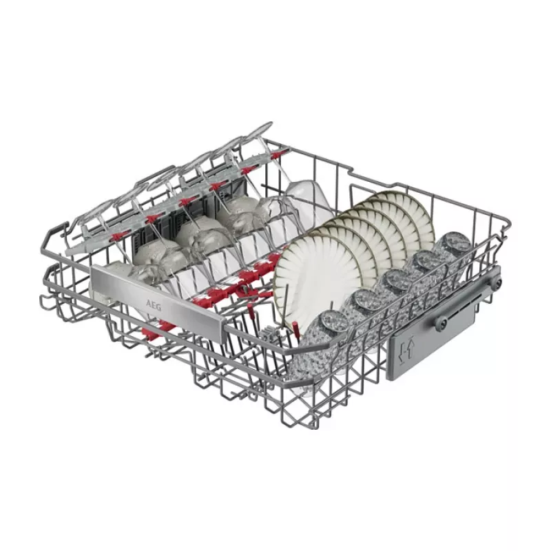 Zem galda iebūvējama trauku mazgājamā mašīna AEG GU8200A2SGM — 14 komplekti, A enerģijas klase, 40 dB, 8,4 L/ciklā