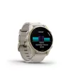Viedpulkstenis GARMIN Fenix 8 43 mm, 1,3 collu AMOLED 416×416, skārienjutīgs ekrāns, Wi‑Fi, GPS, 32 GB, zelta korpuss, pelēka ādas siksniņa