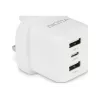 Dicota barošanas avots - kompakts, klēpjdatoram - 32 vati - 3 A - 3 izejas pieslēgvietas (USB-C, 2 x USB)