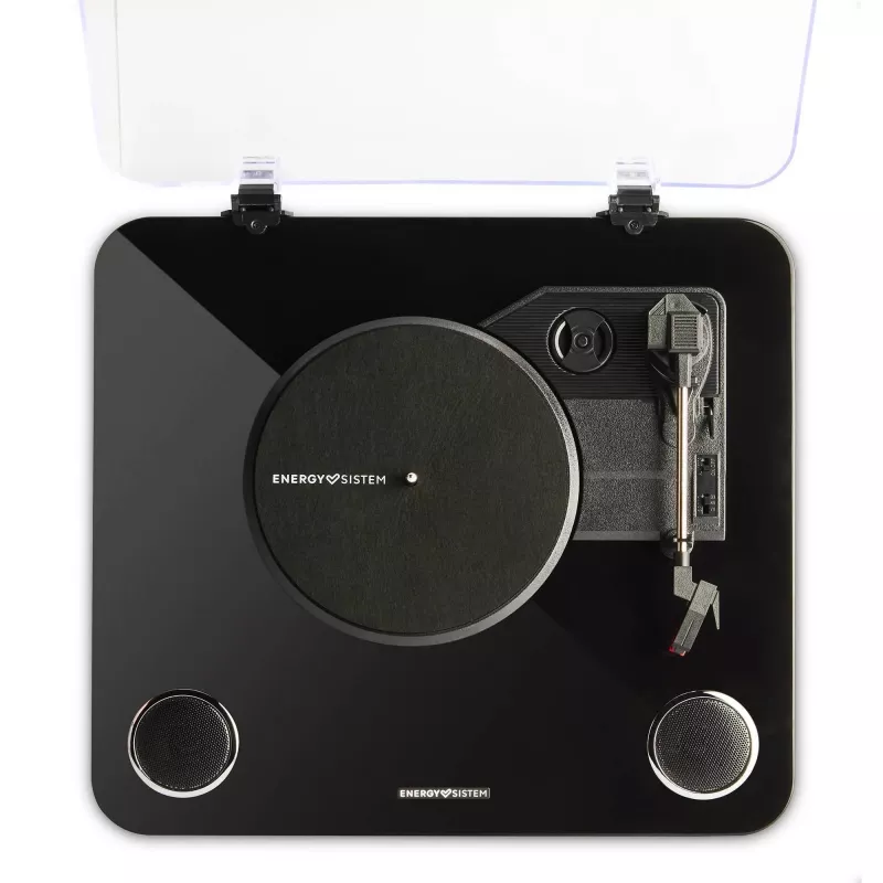 Audio skaņuplašu atskaņotājs ar siksnas piedziņu Energy Sistem BlackSpin Melns Caurspīdīgs 33 45 78 RPM