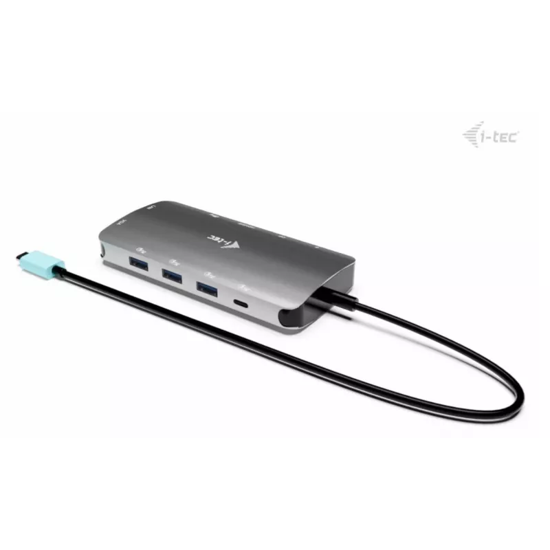 Docking Station ITEC i-tec USB-C Metal Nano 3x Display (DP, HDMI, VGA) ar Power Delivery 100 W, 4x USB-A, Gigabit Ethernet