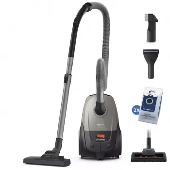 Cilindru putekļsūcējs Philips 2000 series XD2152/12 — 850 W, 3 L putekļu maiss, HEPA filtrs, sausā tīrīšana