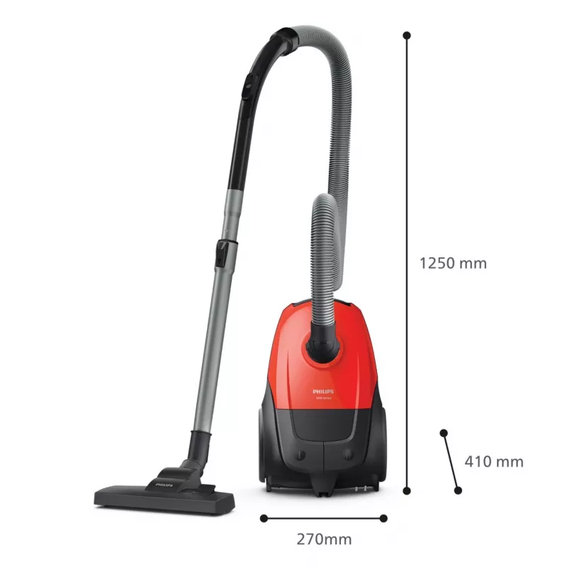 Cilindriskais putekļsūcējs Philips 1000 series XD1111/10, 800 W, sausā tīrīšana, putekļu maiss 3 L, HEPA, 77 dB