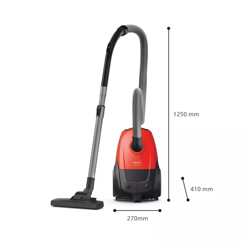 Cilindriskais putekļsūcējs Philips 1000 series XD1111/10, 800 W, sausā tīrīšana, putekļu maiss 3 L, HEPA, 77 dB
