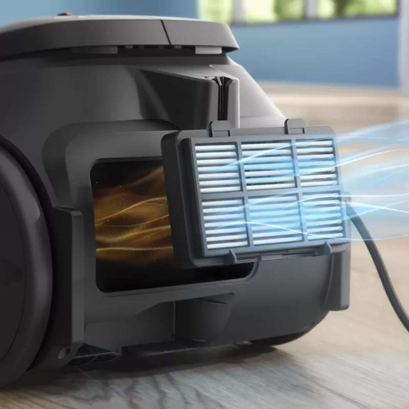 Cilindriskais putekļsūcējs Philips XD2142/12 — 850 W, 3 L putekļu maiss, HEPA filtrs, sausā tīrīšana