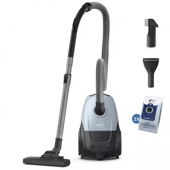 Cilindra tipa putekļsūcējs Philips 2000 series XD1142/10 — 800 W, 3 L putekļu maiss, HEPA filtrs, sausā tīrīšana