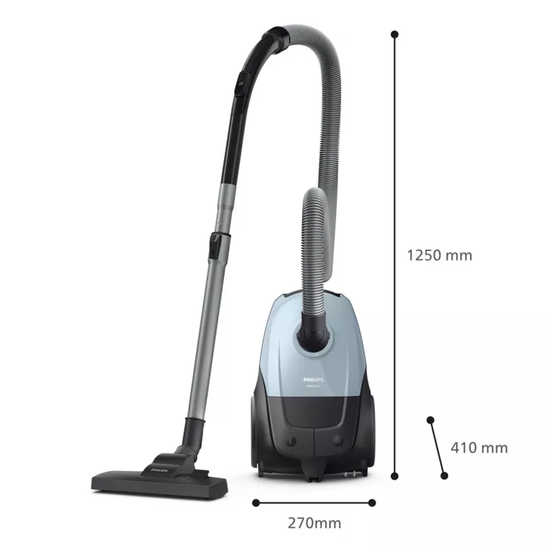 Cilindra tipa putekļsūcējs Philips 2000 series XD1142/10 — 800 W, 3 L putekļu maiss, HEPA filtrs, sausā tīrīšana