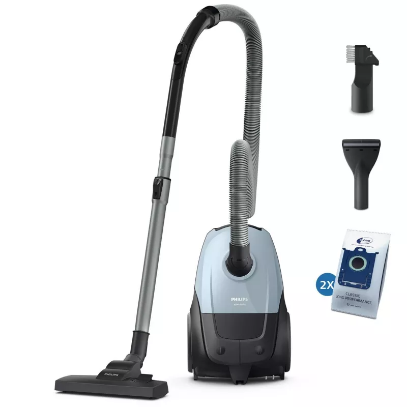 Cilindra tipa putekļsūcējs Philips 2000 series XD1142/10 — 800 W, 3 L putekļu maiss, HEPA filtrs, sausā tīrīšana