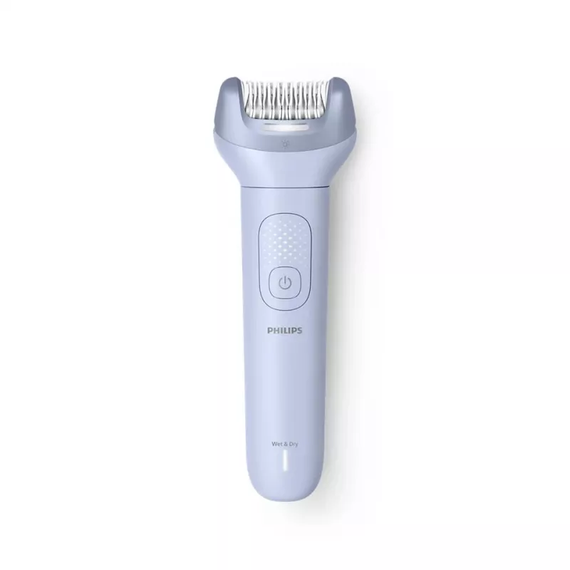 Epilators Philips 8000 Series BRE708/00 — bezvadu, mitrai un sausai lietošanai, 32 pincetes, 2 ātrumi, zils