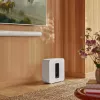Aktīvais zemfrekvences skaļrunis Sonos Sub 4 — D klases pastiprinātājs, maiņstrāva 110–240 V, 40,2×15,8×38,9 cm, melnā vai baltā krāsā