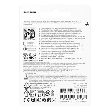 MicroSDXC atmiņas karte Samsung T7 256 GB UHS-I U3 V30 lasīšana 170 MB/s Zila
