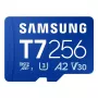 MicroSDXC atmiņas karte Samsung T7 256 GB UHS-I U3 V30 lasīšana 170 MB/s Zila