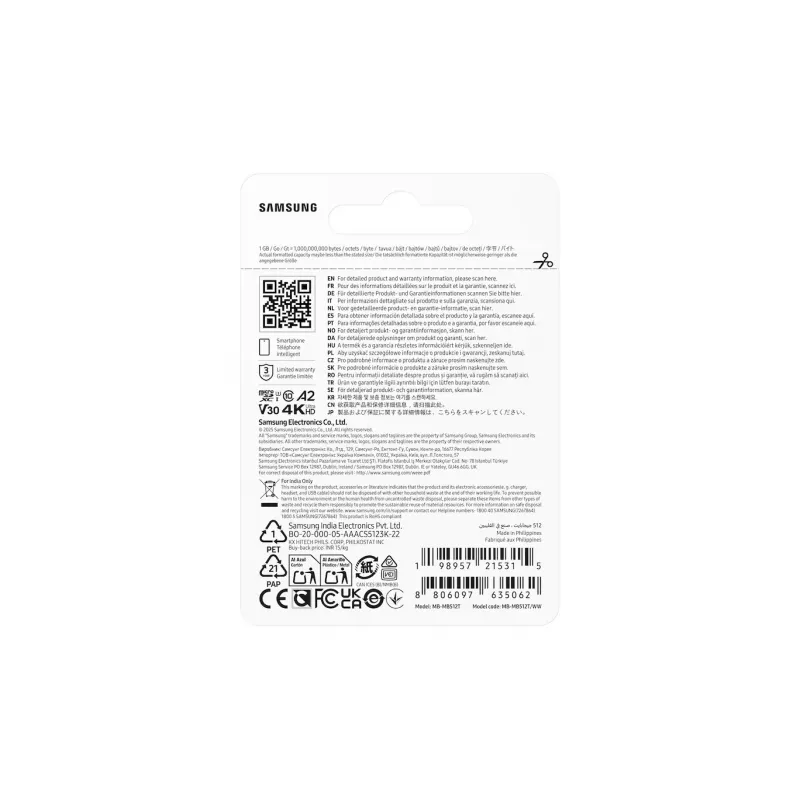 Atmiņas karte MB-MB512T/WW T7 microSD 512GB