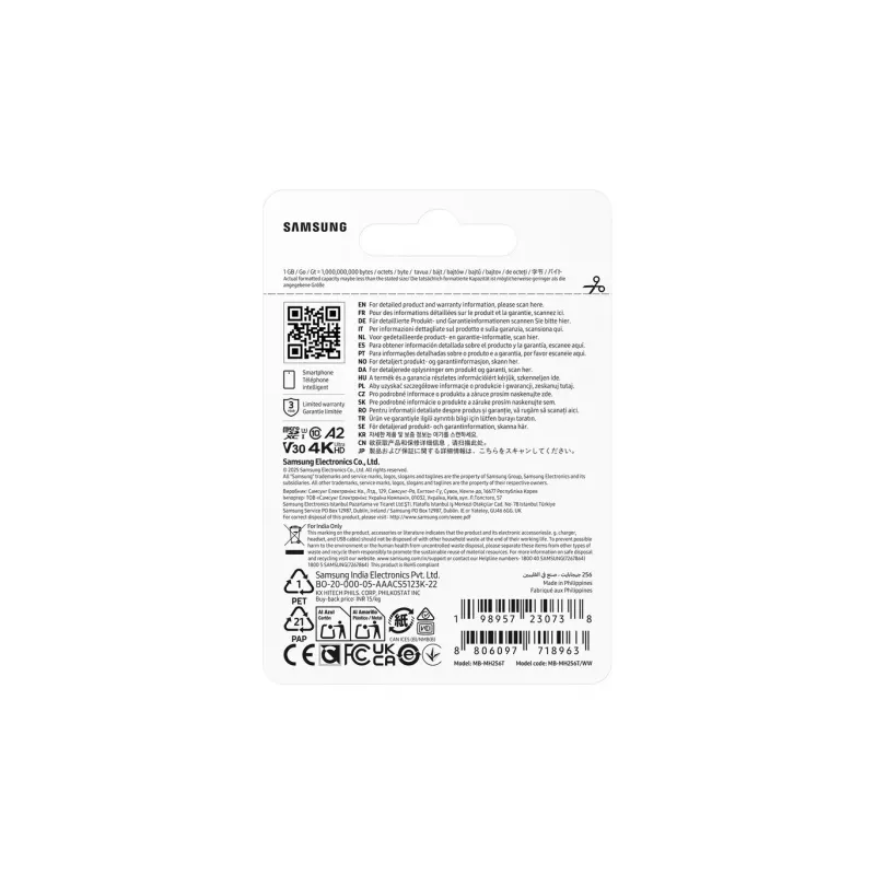 Atmiņas karte MB-MH256T/WW T9 microSD 256GB