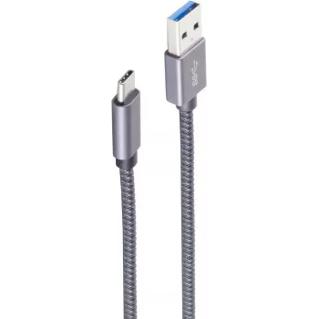 USB kabelis ShiverPeaks Basic-S USB 3.2 Gen 2 2m USB A USB C Pelēks