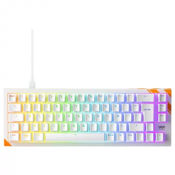 Mehāniskā spēļu tastatūra Cherry K5 Pro TMR Compact 65% AZERTY RGB vadu USB oranži balta