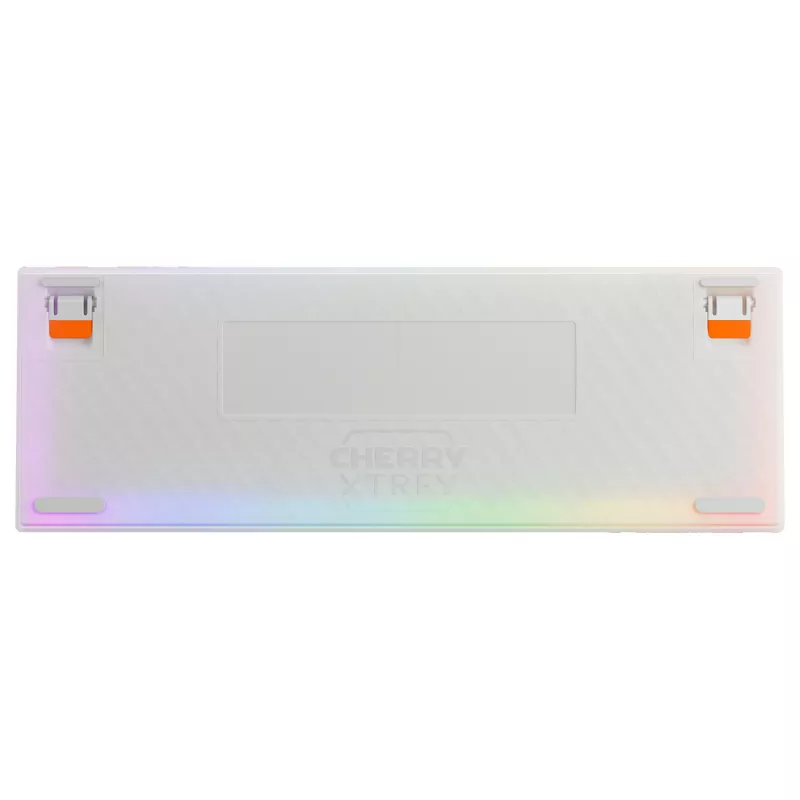 Mehāniskā spēļu tastatūra Cherry K5 Pro TMR Compact 65% AZERTY RGB vadu USB oranži balta