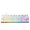 Mehāniskā spēļu tastatūra Cherry K5 Pro TMR Compact — 65% QWERTY USB vadu, RGB, magnētiskais slēdzis, oranža/balta