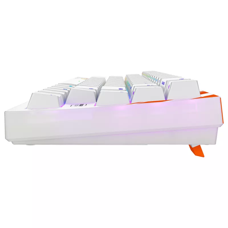Mehāniskā spēļu tastatūra Cherry K5 Pro TMR Compact — 65% QWERTY USB vadu, RGB, magnētiskais slēdzis, oranža/balta