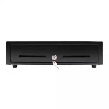 Elektroniska naudas kaste Olympia LD 410A, metāla korpuss, melna, 415×410×104 mm