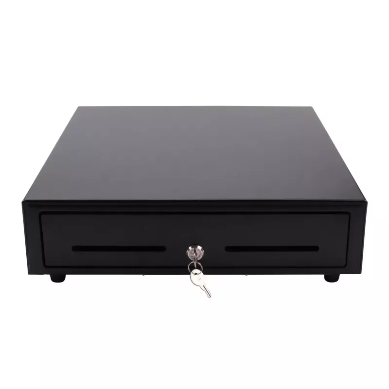 Elektroniska naudas kaste Olympia LD 410A, metāla korpuss, melna, 415×410×104 mm