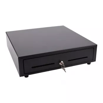 Elektroniska naudas kaste Olympia LD 410A, metāla korpuss, melna, 415×410×104 mm